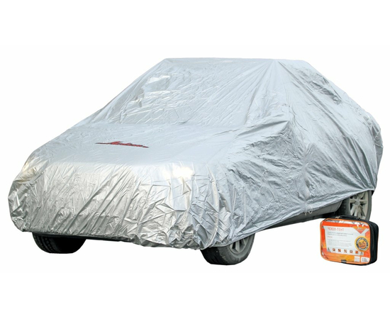 Чехол-тент на автомобиль защитный, размер M (495х195х120см), цвет серый, молния для двери, универсальный AirLine AC-FC-02