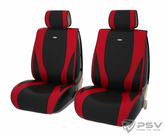 Формованные чехлы-накидки 2D Premium PSV Kinetic 2 FRONT (Черно-Красный), компл. 850